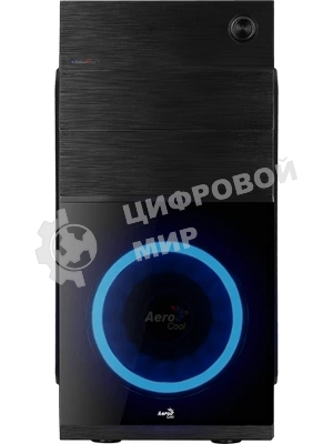 Компьютерный корпус Aerocool/Formula Cs-105 Blue (mATX, без БП, 1x USB3.0, 1x USB2.0, 1x 12cm blue LED front fan)