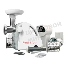 Мясорубка электрическая Белвар КЭМ-П2У-305-02 белый, 1800 Вт, 0.4 кг/мин, реверс, насадки - 9