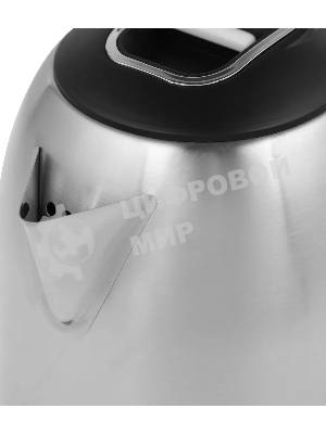 Чайник электрический SUPRA KES-1824 1.8 л, 1500 Вт, серебристый/черный (корпус: нержавеющая сталь)