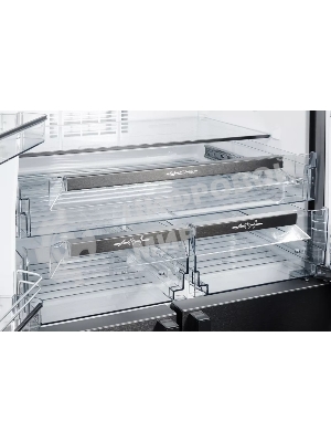 Холодильник Kuppersberg NMFV 18591 DX темный металл трехкамерный 390/170л морозилка снизу, No Frost, Side by Side