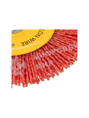 Щетка для дрели Denzel 100 мм, плоская, со шпилькой, нейлоновая щетина