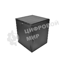 Шкаф телекоммуникационный настенный разборный ЦМО ЭКОНОМ 12U (600 x 520) дверь металл, черный (ШРН-Э-12.500.1-9005)