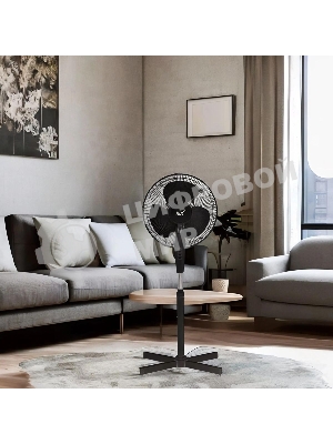 Вентилятор бытовой напольный Rix RSF-3000B, черный