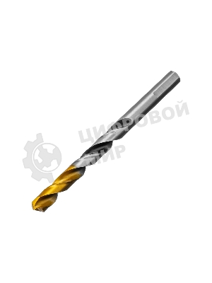 Сверло спиральное по металлу Denzel 8,5 x 117мм, Р6М5, Golden Tip, многогранная заточка