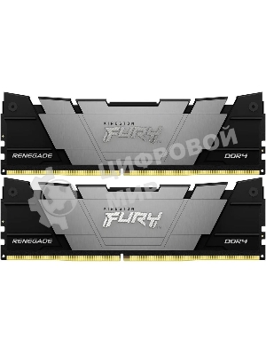 Оперативная память Kingston Fury Renegade, DDR4, 16GB (2x8GB), 4266MHz, CL19, DIMM, с радиатором, черный