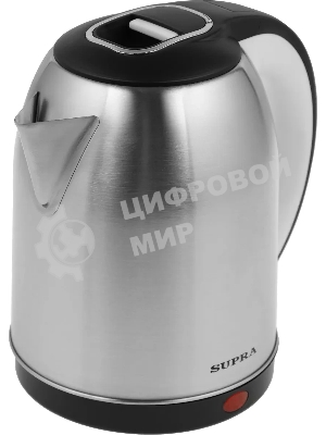 Чайник электрический SUPRA KES-1824 1.8 л, 1500 Вт, серебристый/черный (корпус: нержавеющая сталь)