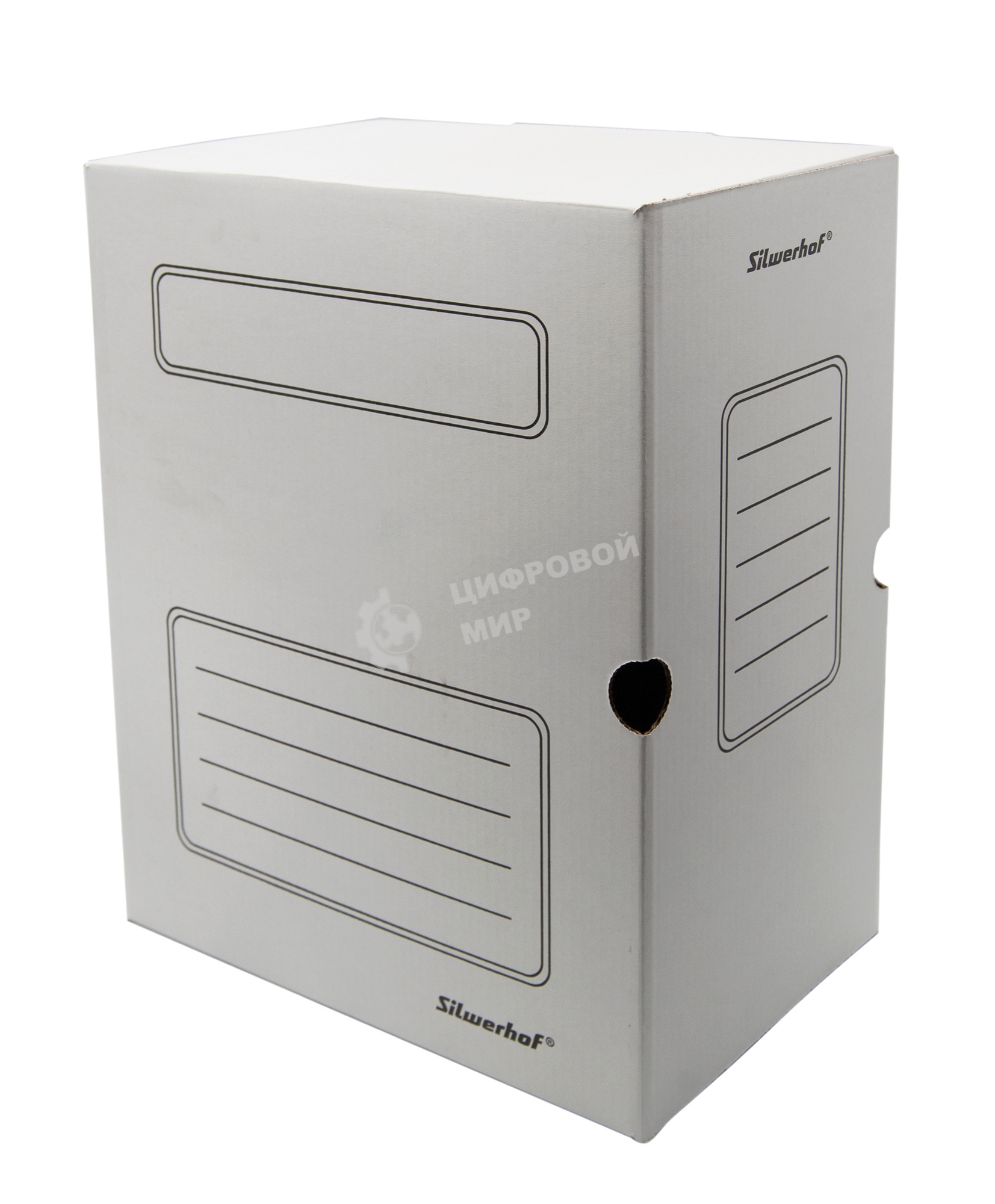 Короб архивный Silwerhof КА-150БЕЛЫЙ микрогофрокартон корешок 150мм, 260x325x150мм, белый