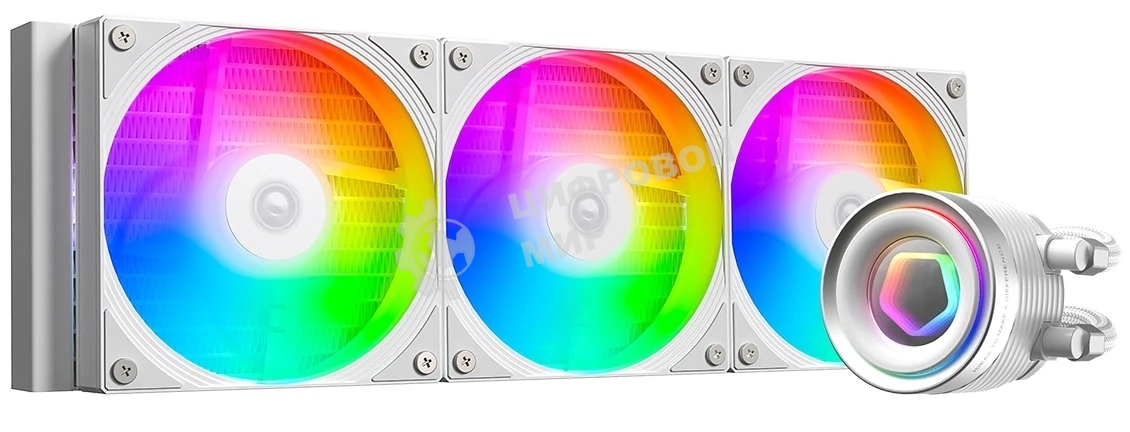 Система жидкостного охлаждения ID-Cooling FX360 Inf ARGb белый 120мм алюминий+медь 2000rpm 27.2db 4-pin 350W