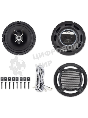 Колонки автомобильные Digma DCA-T602 280Вт 86дБ 4Ом 16см (6.5дюйм) (ком.:2кол.) коаксиальные двухполосные