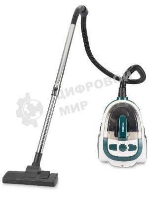 Пылесос Hyundai HYV-C3500 белый/бирюзовый, 380/2220 Вт, уборка сухая, пылесборник контейнер 2.5 л