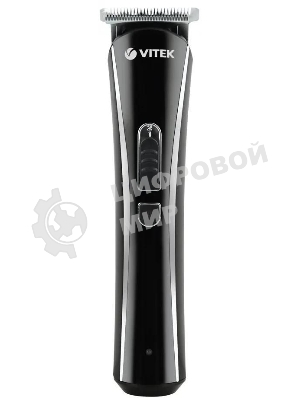 Триммер Vitek VT-2548 BK сеть/аккумулятор. Встроенная аккумуляторная батарея NiMh 2x1,2V AAA 800 mAh. Время зарядки от сети 8ч. Время автономной работы 45мин. Влажная очистка. Детальный триммер. Индикатор зарядки. Число установок длины 8. Максимальная длина стрижки 12мм. Минимальная длина стрижки 0,4. Способ регулировки длины регулировкой длины лезвий/сменой насадок. Материал лезвий высокачественная сталь. Число насадок 5. Стрижка бороды. Триммер для носа/ушей. Насадка для бритья. Аксессуары: Щеточка, смазочное масло.