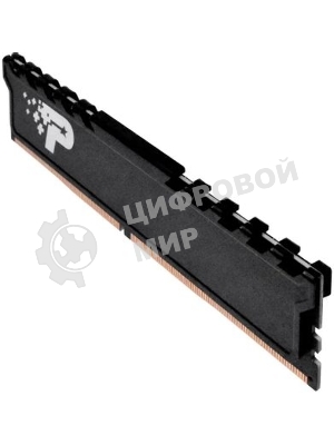Оперативная память Patriot Signature Premium, DDR4, 16GB (1x16GB), 3200 MHz, CL22, с радиатором, чёрный