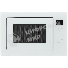 Встраиваемая микроволновая печь Krona RIFLESSO 60 WH V2 белое стекло, 25 л, 900 Вт, переключатели - сенсор