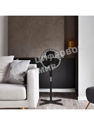 Вентилятор бытовой напольный Rix RSF-3000B, черный