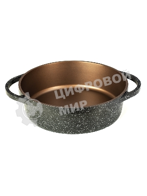 Сотейник Lara LR02-234 серия Orlean 28 см, 4.5 л, мрамор, Bronze, капсульное индукционное дно, крышка
