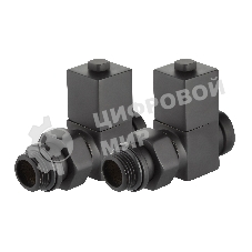 Набор дизайн-вентилей CUBE, прямой черный 1/2