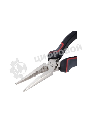 Плоскогубцы удлиненные Deli DL0104 200 мм, Cr-V, эксцентриковый шарнир, антикоррозийное покрытие, трехкомпонентная прорезиненная рукоять