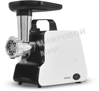 Мясорубка электрическая Centek CT-1603 белый, 2000 Вт, 2.0 кг/мин, реверс, защита от перегрузки, насадки - 4