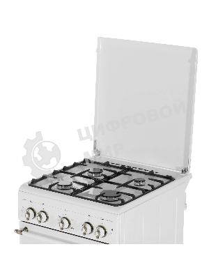 Плита газовая Gefest ПГ 5100-02 0185 белый, конфорок 4 шт, духовка 52 л, 50 см x 85 см x 58.5 см