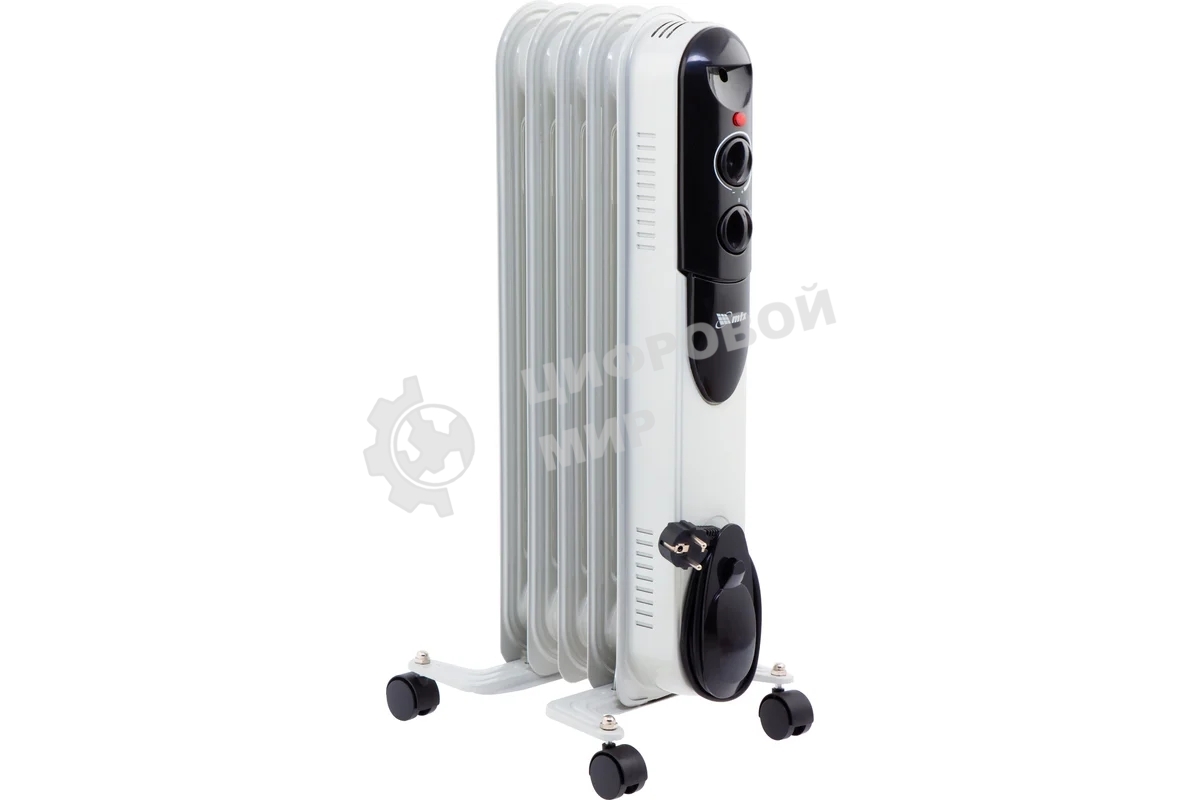 Обогреватель масляный MTX OCH-1000, белый, 1000 Вт, 15 м2, термостат