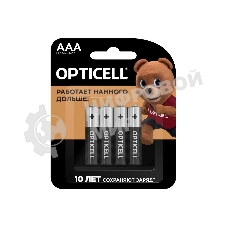 Элемент питания алкалиновый AAA/LR03 (блист. 4шт) Basic Opticell 5051002