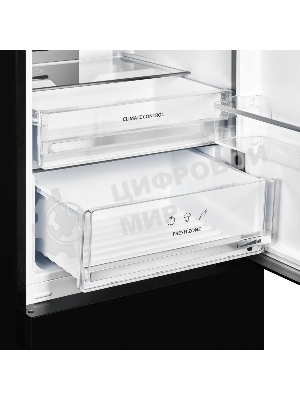 Холодильник Kuppersberg RFCN 2013 BG черное стекло двухкамерный 240/95л морозилка снизу, No Frost