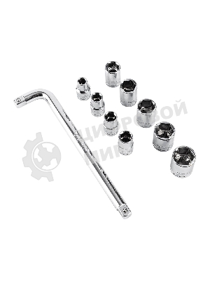 Набор торцевых ключей 10 шт Deli DL2010T Материал: 50BV30. Набор инструментов из 10 шт.:Головка серии 12,5 мм, 9 шт. (10, 12, 13, 14, 17, 19, 21, 22, 24 мм). Металлический кейс.