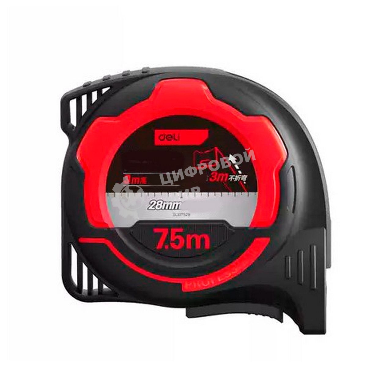 Измерительный и разметочный инструмент Deli Рулетка Deli DL377528 7,5мx28мм, метрическая