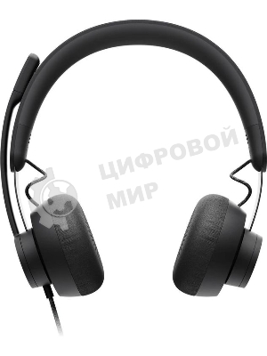 Гарнитура Logitech Zone Wired UC графит, проводная, USB-C, сертификация Microsoft Teams