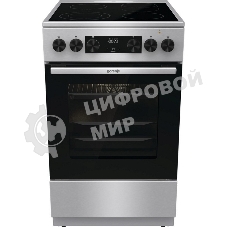 Плита электрическая Gorenje GECS5C70XA серебристый, конфорок 4 электрических, духовка 70 л, 50 см x 85 см x 59.4 см