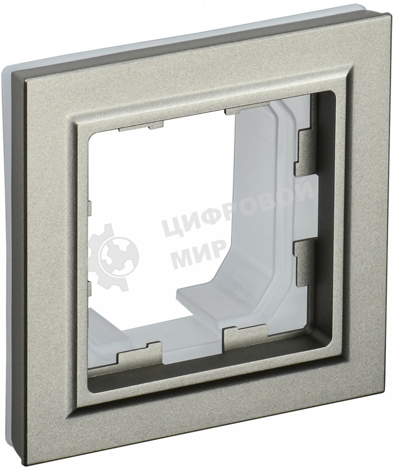 Рамка 1-местная IEK BRITE РУ-1-БрШ-44 IP44 шампань