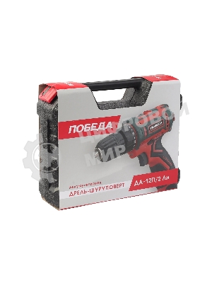 Дрель-шуруповерт Победа ДА-12П/2 Ли, 12 В, 2 Ач, 25 Нм, щеточный