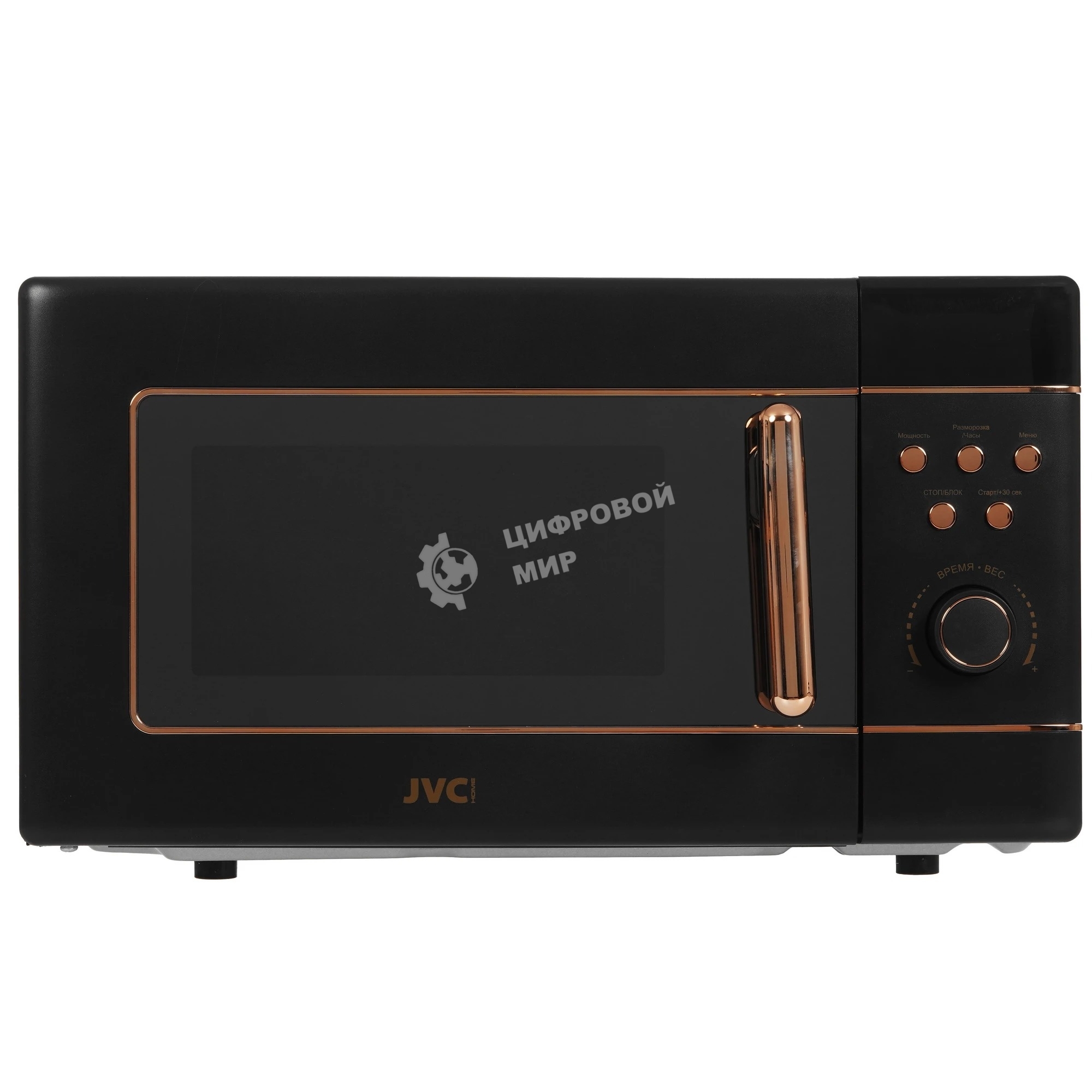 Микроволновая печь JVC JK-MW270D черный, 20 л, 700 Вт, переключатели - кнопки, поворотный механизм