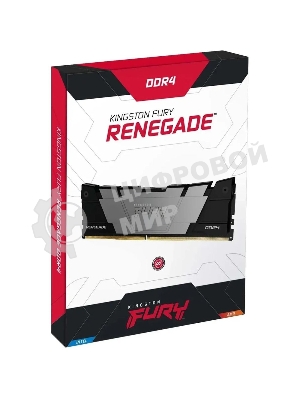 Оперативная память Kingston Fury Renegade, DDR4, 16GB (2x8GB), 4266MHz, CL19, DIMM, с радиатором, черный