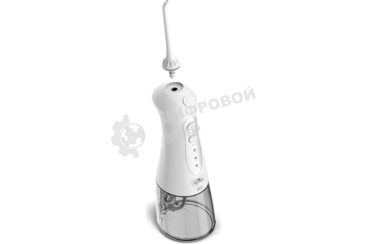 Ирригатор BQ IR001 белый/серый, от аккумулятора, 300 мл, 3 режима