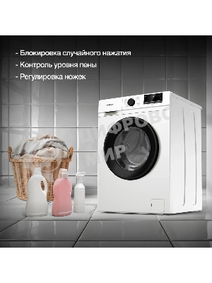 Стиральная машина Hyundai WME8203 белый, загр. фронтальная макс.: 8 кг 1200 об/мин класс: А+++