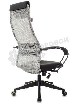 Кресло Бюрократ CH-607 TW-02 светло-серый, сетка, подголовник
