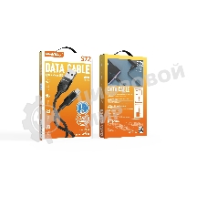 Кабель Smartbuy (iK-12-S72b) S72 MicroUSB черный, 2.4 А, сил., 1м