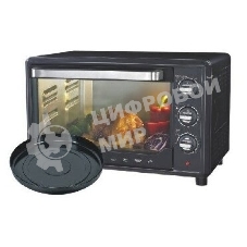 Мини-печь Sakura SA-7001BP 35л, духовка 1600 Вт,, механ.управление, 3 режима работы духовки (верх, низ, верх+низ), таймер на 60 минут, регулировка температуры духовки, комплектация - металлическая решетка, противень, круглая форма для выпечки (230х50 мм), ухват. : черный.