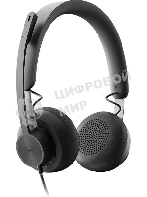 Гарнитура Logitech Zone Wired UC графит, проводная, USB-C, сертификация Microsoft Teams