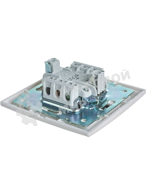 Выключатель LEZARD 1-кл. СП Мира 10А IP20 с подсветкой белый/белый 701-0202-111