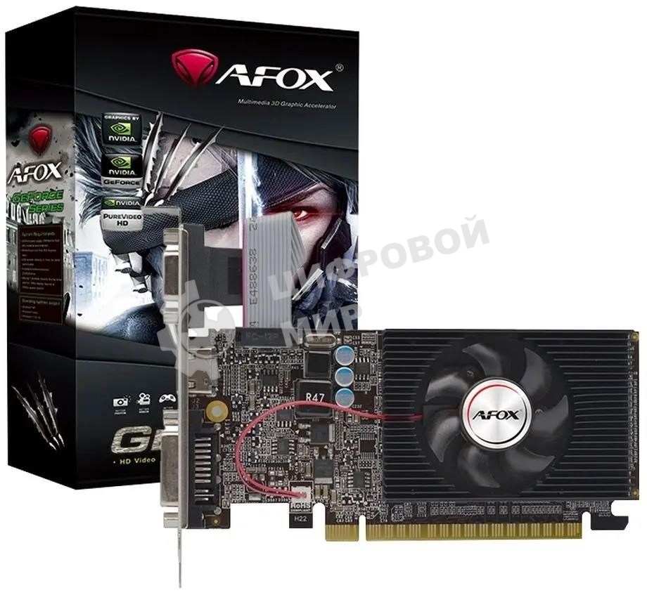 Видеокарта AFOX Geforce GT730 1Gb DDR3 128Bit DVI HDMI VGA LP Single Fan