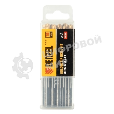Сверло по металлу Denzel 7 мм, HSS-Tin, Golden Tip, 10 шт.