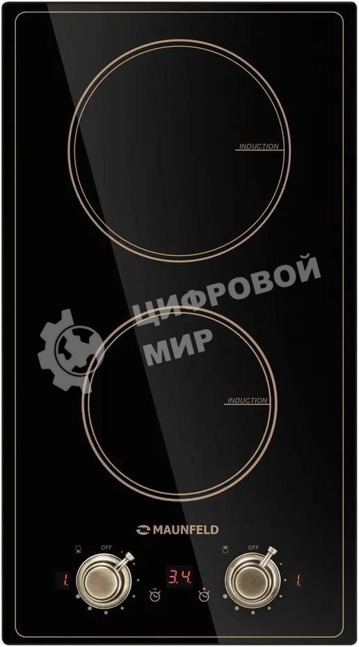 Индукционная варочная панель Maunfeld CVI292MBKBR, конфорок: 2 шт., стеклокерамика, независимая, черный