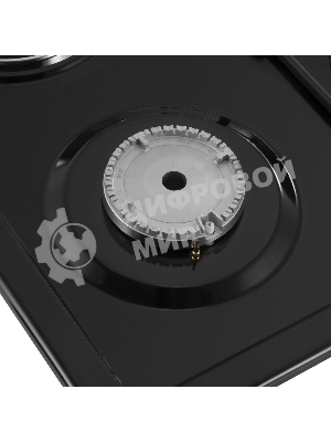 Комбинированная варочная панель Maunfeld EEHE.64.5EB/KG, 4 конфорки, эмалированная сталь, черный