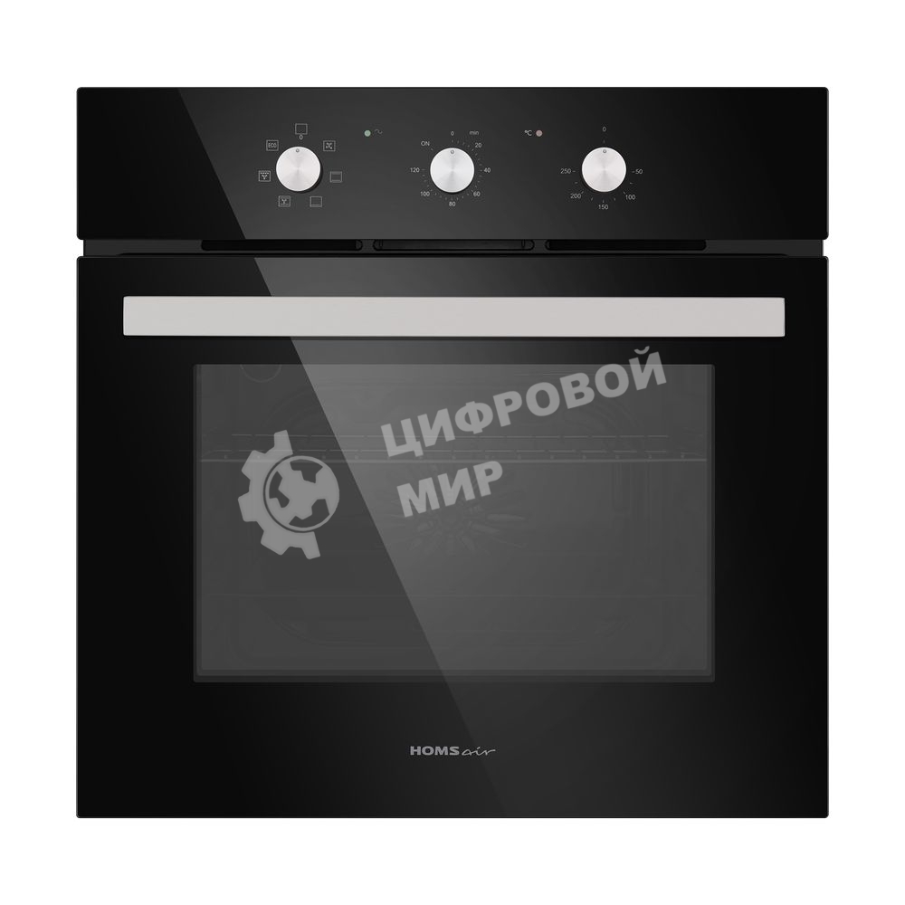 Духовой шкаф электрический встраиваемый HOMSair OEF657BK черный