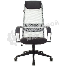 Кресло Бюрократ CH-607 TW-02 светло-серый, сетка, подголовник