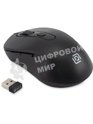 Мышь беспроводная Oklick 677MW черный, 1600 dpi, радиоканал, USB, кнопки - 6