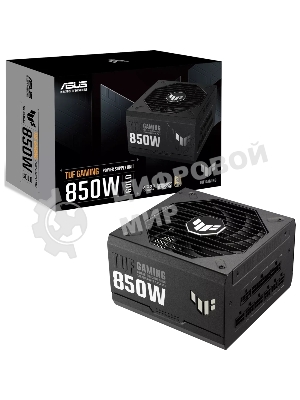Блок питания ASUS TUF-GAMING-850G (90YE00S2-B0NA00), 850Вт, 80 PLUS Gold, 135мм, модульный, черный