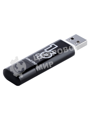 Флешка USB Smartbuy Glossy series Black (SB16GbGS-K), 16Gb, USB 2.0, R/W 25/15, черный